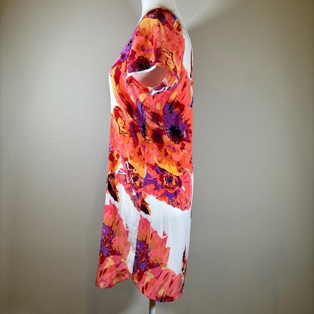 Yumi Kim Multicolor Floral Silk Dress Size Large - Picture 2 of 6
